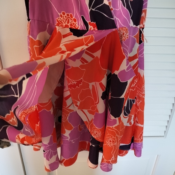 Banana Republic Vneck Sleeveless Floral Dress  Layered Size 0 - Picture 10 of 13